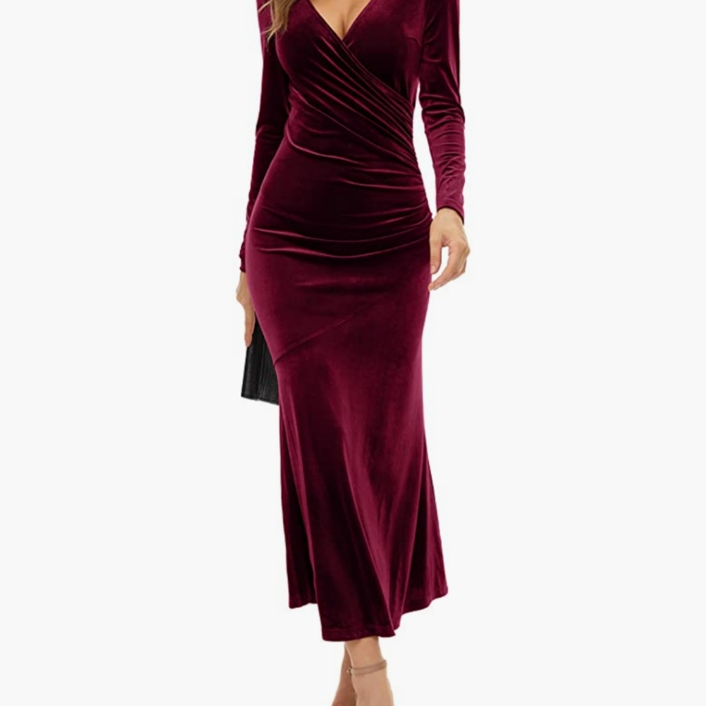 Zaberry Velvet Dress Midi Size Large